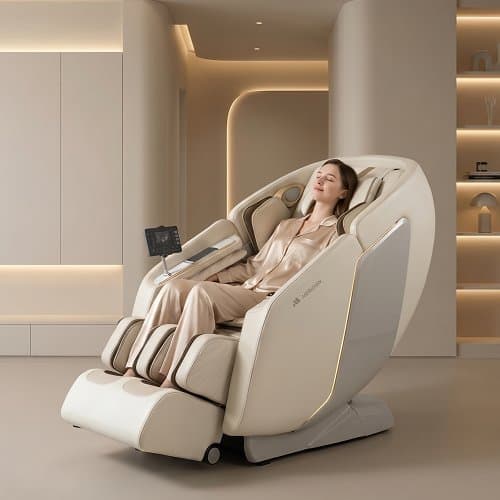 Массажное кресло Meridien Валенсия (Цвет: бежевый + белый)