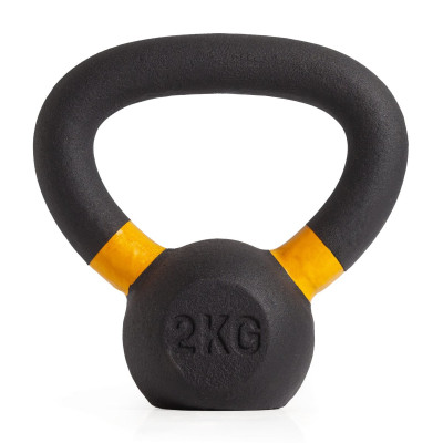 Гиря чугунная с цветным кольцом 2 кг (модель: К-3) VictoryFit VF-KCR020
