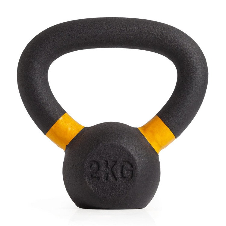 Гиря чугунная с цветным кольцом 2 кг (модель: К-3) VictoryFit VF-KCR020
