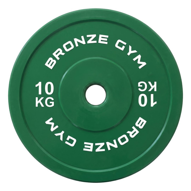 Диск олимпийский BRONZE GYM тяжелоатлетический зеленый 10 кг
