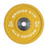 Диск олимпийский BRONZE GYM тяжелоатлетический желтый 15 кг