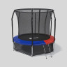 Батут каркасный 480см (16фут), SCHOLLE, с защитной сеткой и лестницей, красный/синий