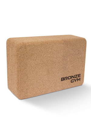 Блок для йоги BRONZE GYM, 23х15х7,5 см.,пробка