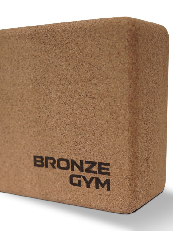 Блок для йоги BRONZE GYM, 23х15х7,5 см.,пробка