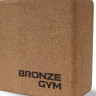 Блок для йоги BRONZE GYM, 23х15х7,5 см.,пробка