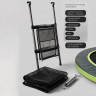 Батут каркасный 240см (8фут), SCHOLLE, JUMPER, с защитной сеткой и лестницей, зеленый