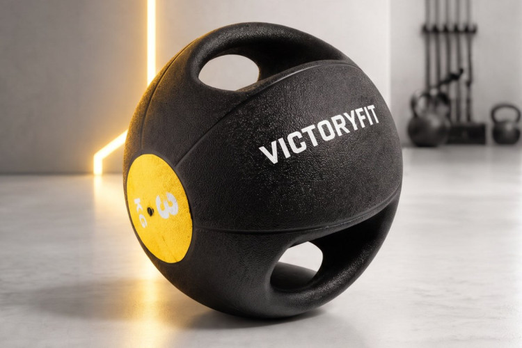 Медбол с хватом 3 кг VictoryFit VF-MBB030