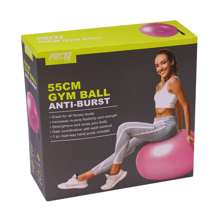 Мяч гимнастический PRCTZ GYM BALL ANTI-BURST, 55 см.
