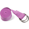 Ремень для йоги с металлическим карабином PRCTZ YOGA STRAP, фиолетовый