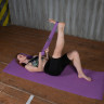 Ремень для йоги с металлическим карабином PRCTZ YOGA STRAP, фиолетовый