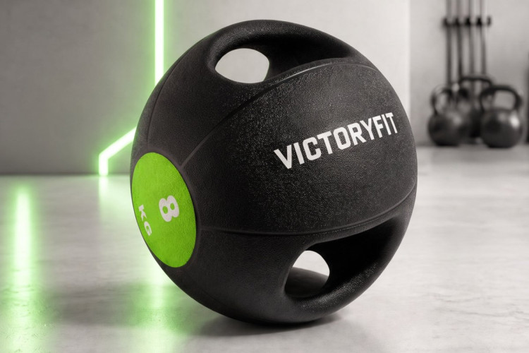 Медбол с хватом 8 кг VictoryFit VF-MBB080