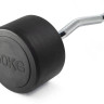 Штанга неразборная обрезиненная 50 кг. Изогнутый гриф. VictoryFit VF-DX5500