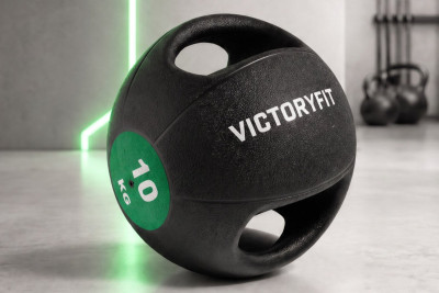Медбол с хватом 10 кг VictoryFit VF-MBB100