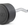 Штанга неразборная обрезиненная 35 кг. Изогнутый гриф. VictoryFit VF-DX5350