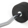 Штанга неразборная обрезиненная 35 кг. Изогнутый гриф. VictoryFit VF-DX5350