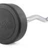 Штанга неразборная обрезиненная 30 кг. Изогнутый гриф. VictoryFit VF-DX5300