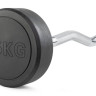 Штанга неразборная обрезиненная 25 кг. Изогнутый гриф. VictoryFit VF-DX5250