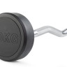 Штанга неразборная обрезиненная 20 кг. Изогнутый гриф. VictoryFit VF-DX5200