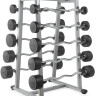 Штанга неразборная обрезиненная 20 кг. Изогнутый гриф. VictoryFit VF-DX5200