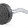 Штанга неразборная обрезиненная 10 кг. Изогнутый гриф. VictoryFit VF-DX5100