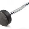 Штанга неразборная обрезиненная 10 кг. Изогнутый гриф. VictoryFit VF-DX5100