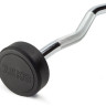 Штанга неразборная обрезиненная 7,5 кг. Изогнутый гриф. VictoryFit VF-DX5075