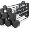 Штанга неразборная обрезиненная 45 кг. Прямой гриф. VictoryFit VF-DX4450