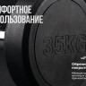 Штанга неразборная обрезиненная 35 кг. Прямой гриф. VictoryFit VF-DX4350