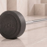 Штанга неразборная обрезиненная 30 кг. Прямой гриф. VictoryFit VF-DX4300