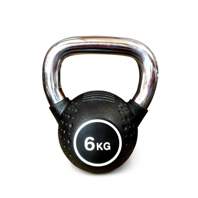 Гиря полиуретановая с хромированной ручкой Protrain KB2015-6