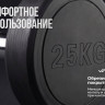 Штанга неразборная обрезиненная 25 кг. Прямой гриф. VictoryFit VF-DX4250