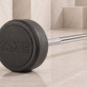 Штанга неразборная обрезиненная 15 кг. Прямой гриф. VictoryFit VF-DX4150