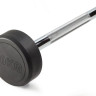 Штанга неразборная обрезиненная 10 кг. Прямой гриф. VictoryFit VF-DX4100