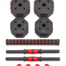 Гантели гексагональные разборные с грифом, 10 кг. (2 шт. х 5 кг.) VictoryFit VF-DН100