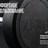 Штанга неразборная обрезиненная 7,5 кг. Прямой гриф. VictoryFit VF-DX4075