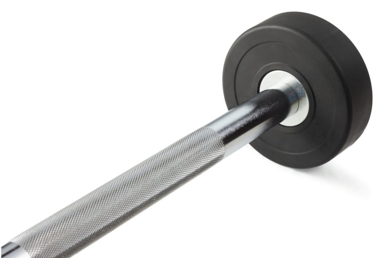 Штанга неразборная обрезиненная 7,5 кг. Прямой гриф. VictoryFit VF-DX4075