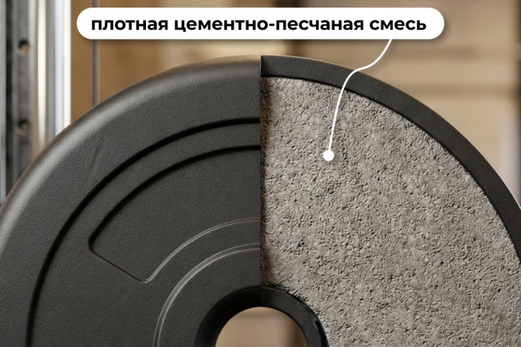 Диск 26 мм. пластиковый 1,25 кг VictoryFit VF-SPL260125