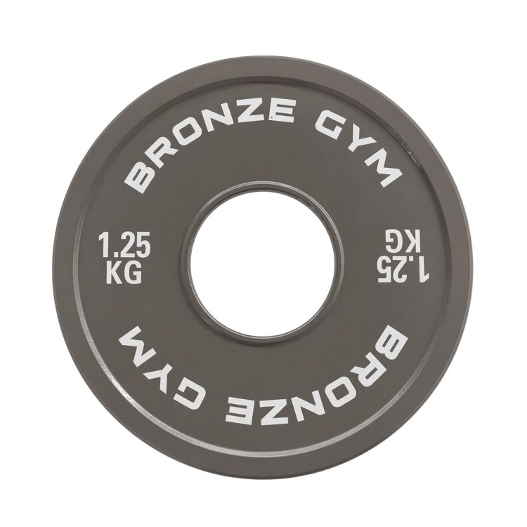 Диск калиброванный BRONZE GYM для пауэрлифтинга серый 1,25 кг