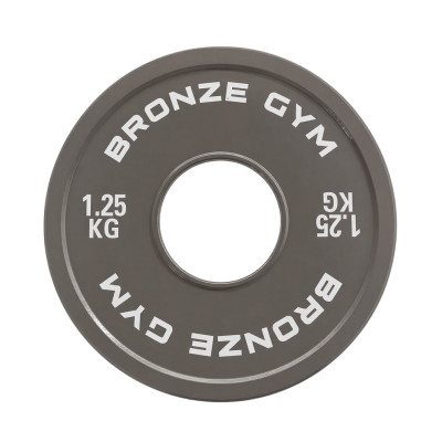 Диск калиброванный BRONZE GYM для пауэрлифтинга серый 1,25 кг