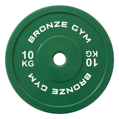 Диск калиброванный BRONZE GYM для пауэрлифтинга зеленый 10 кг