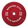 Диск калиброванный BRONZE GYM для пауэрлифтинга красный 25 кг