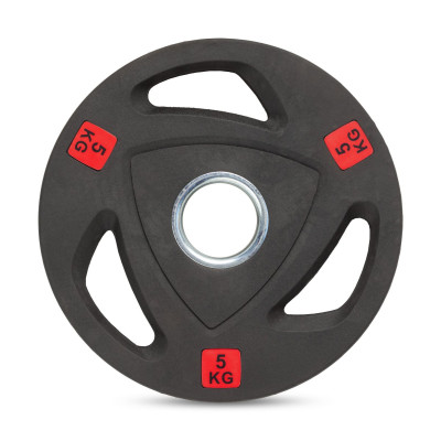 Диск 51 мм. NEO обрезиненный с 3-мя хватами 5 кг, VictoryFit VF-ST51050