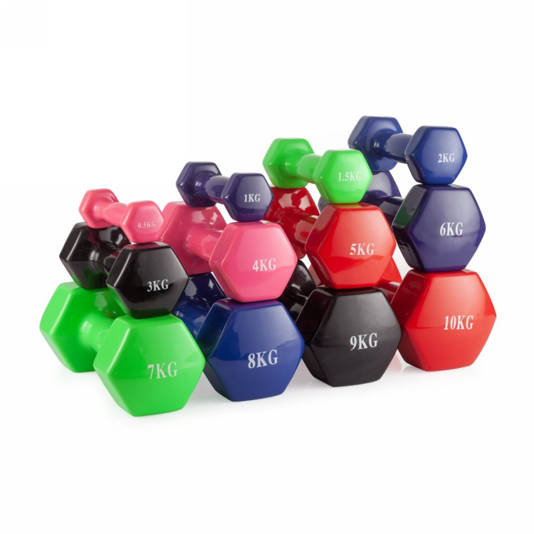 Гантель неразборная 4 кг. винил (2 штуки) VictoryFit VF-DV040-2