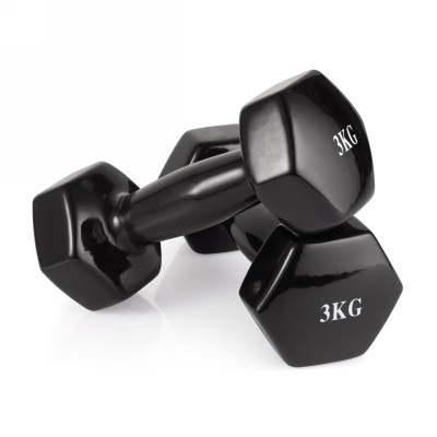 Гантель неразборная 3 кг. винил (2 штуки) VictoryFit VF-DV030-2
