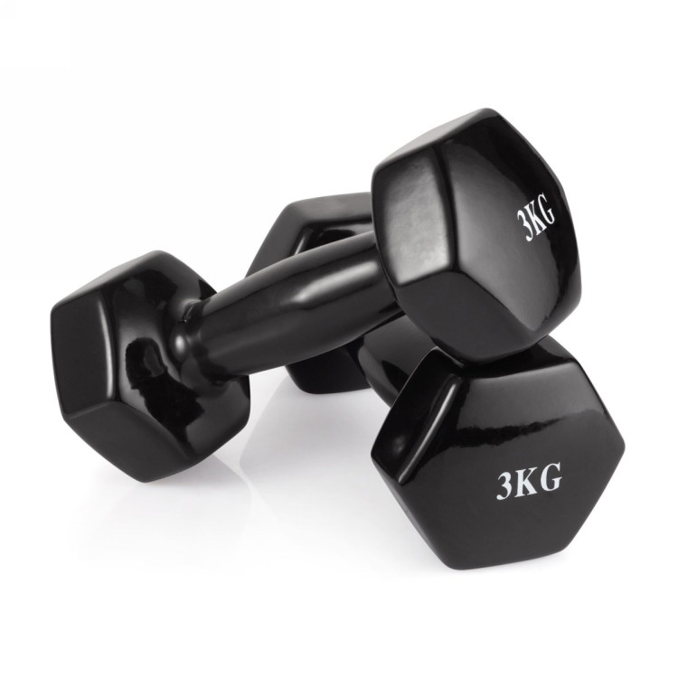 Гантель неразборная 3 кг. винил (2 штуки) VictoryFit VF-DV030-2