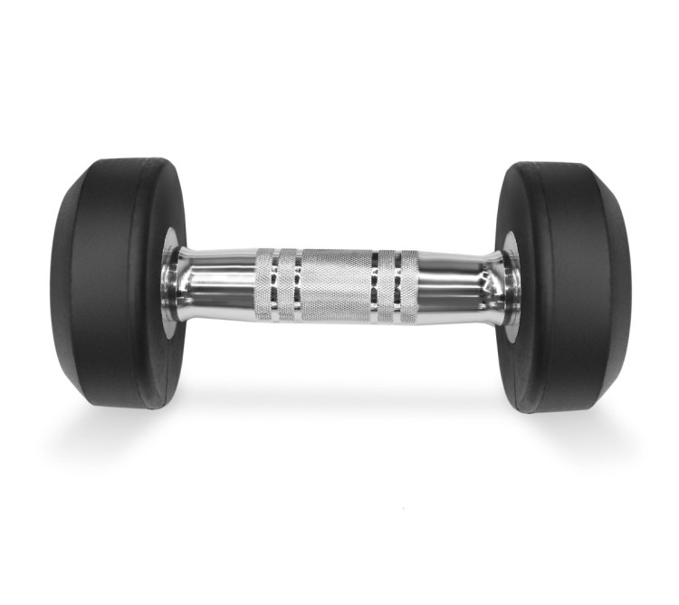 Набор обрезиненных гантелей BRONZE GYM, 2.5-25 кг - 10 пар, шаг 2,5 кг